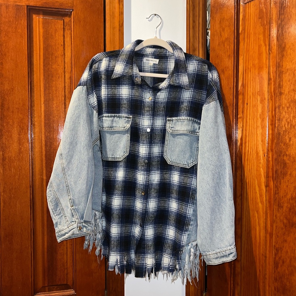 Dance & Marvel Blue Plaid Jacket